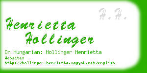 henrietta hollinger business card